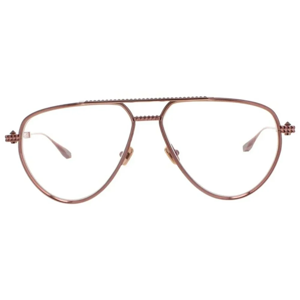 NWT VALENTINO EYEGLASSES AVIATOR UNISEX GOLD ROSE EYEWEAR